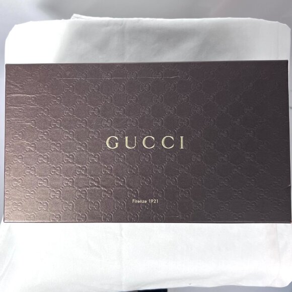 GUCCI Men's Silver horsebit Black Leather Loafer, 6 1/2 D $1050 retail - Picture 9 of 10